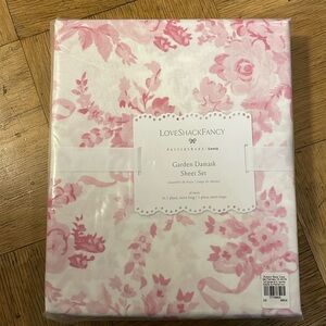 Love Shack Fancy x Pottery Barb Teen Garden Damask Sheet Set Xl twin